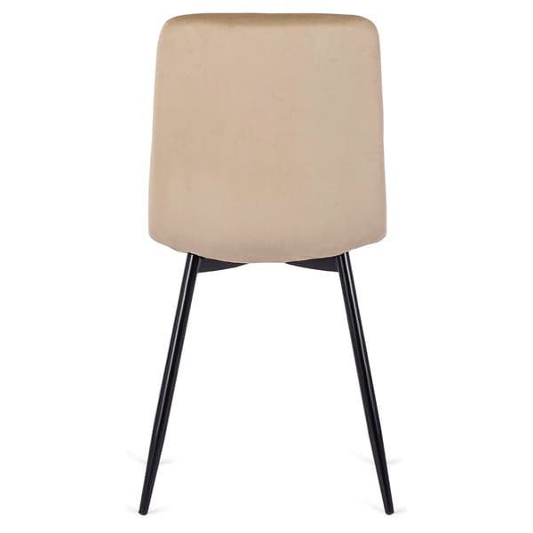 IBIS Beige Velour Moderne Loft Spisebordsstol med Polstring