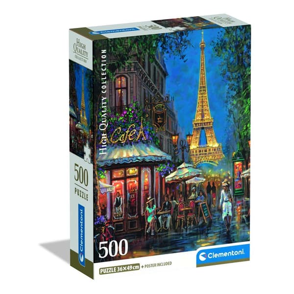 500-palan palapeli. Kompakti ilta Eiffel-kahvilassa