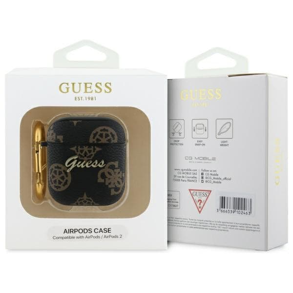 Guess GUA2PG4GPK AirPods 1/2 cover sort/sort 4G Hook
