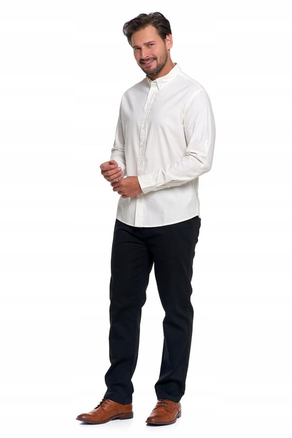 Moraj herrskjorta bomull långärmad elegant klassisk vit 3XL