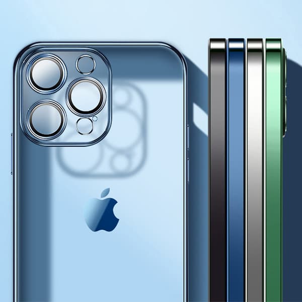 iPhone 13 Pro-skal med metallram, silver