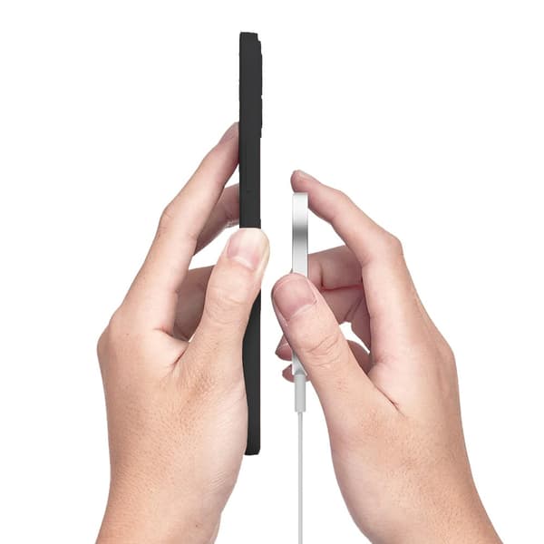 Silikone Mag Cover-sæt til iPhone 7/8/SE 2020/SE 2022, Sort + Glas