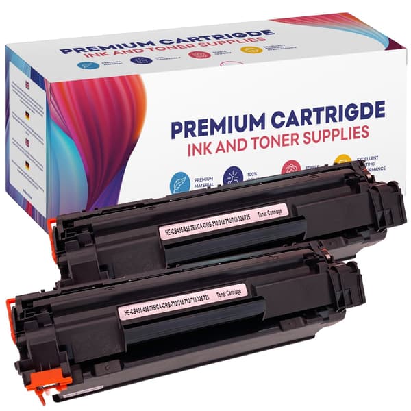 2x toner til HP GP-HCB435/CB436/CE285A x2 sort printer