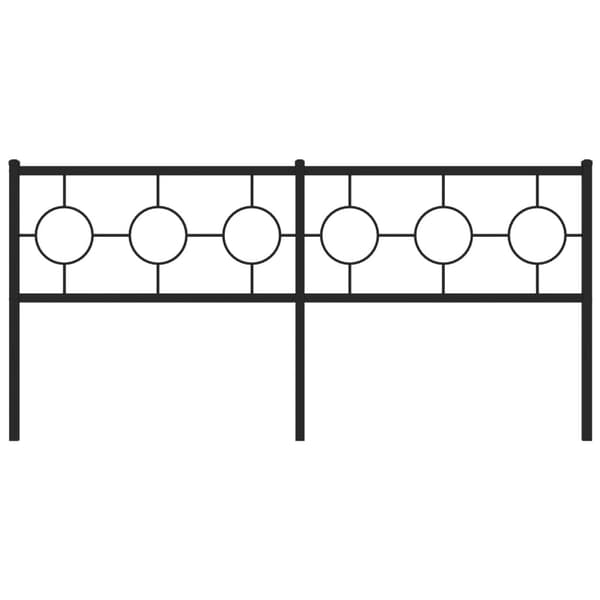 vidaXL metalsengegavl, sort, 180 cm