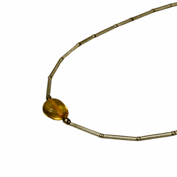 Halsband i citronbärnsten - Baltisk bärnsten