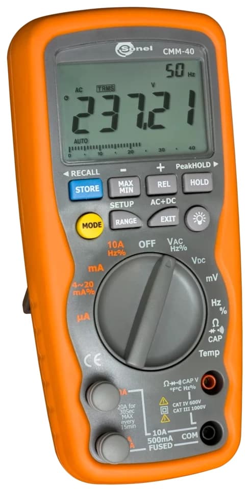 SONEL CMM-40 multifunktionelt industrielt digitalt multimetersæt tilbehør