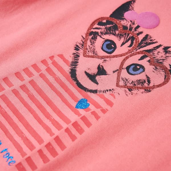 Barn långärmad T-shirt, rosa, 128