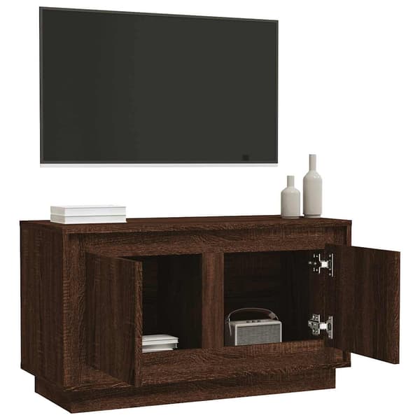 vidaXL TV-bord brunt egetræ 80x35x45 cm
