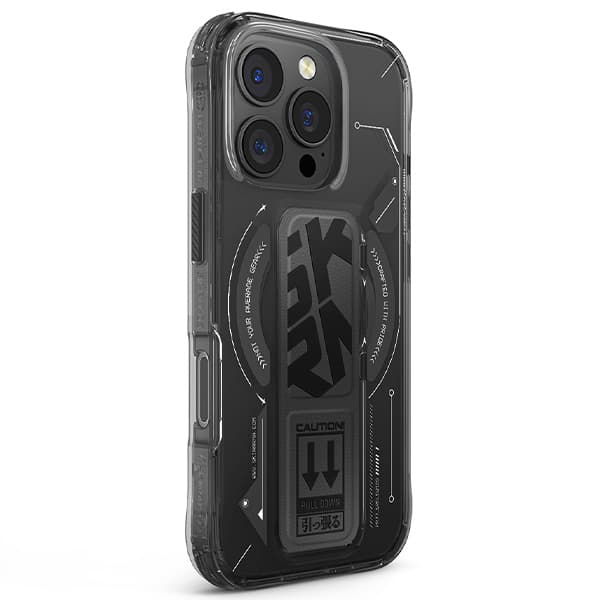 Skinarma Helio-etui med stativ til MagSafe til iPhone 16 Pro Max, sort