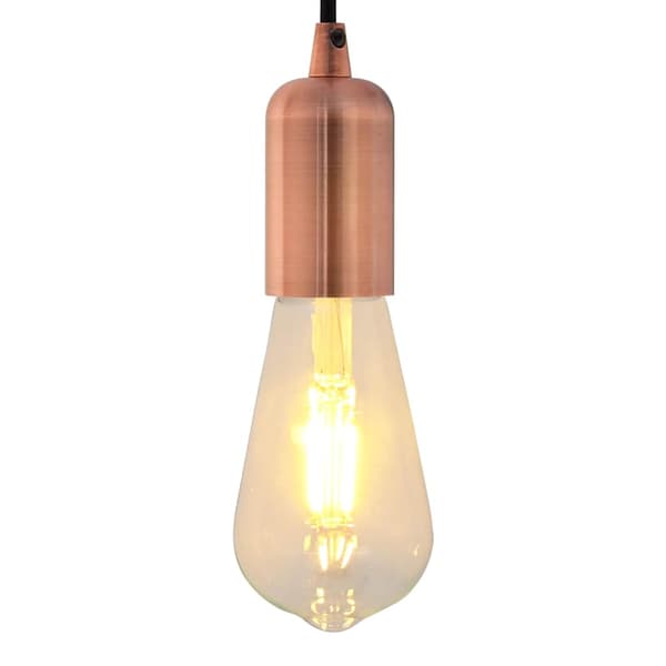 vidaXL Lamphållare 2 st röd brons E27