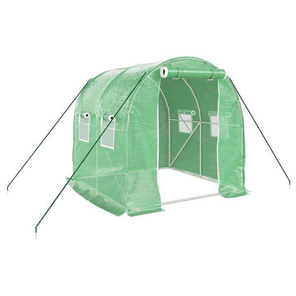 vidaXL drivhus med stålramme, 4 m², 2x2x2 m