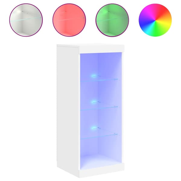 vidaXL LED-skåp vit 41x37x100 cm