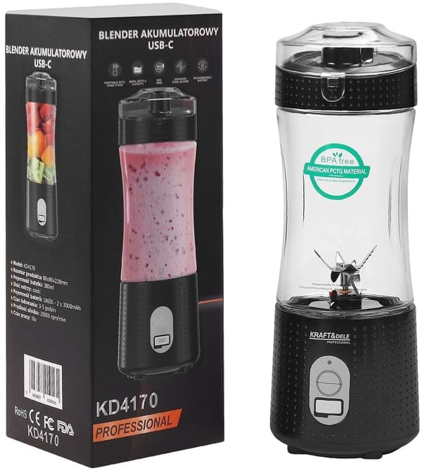 Blender akkumulator USB-C 380ml / 2x3000mAh KD4170