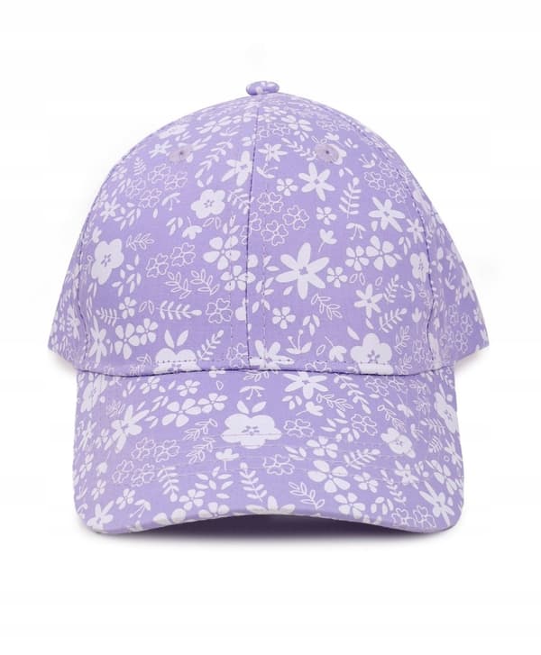 Flickkeps, blommig, lila, YO! 50/54 £031ę
