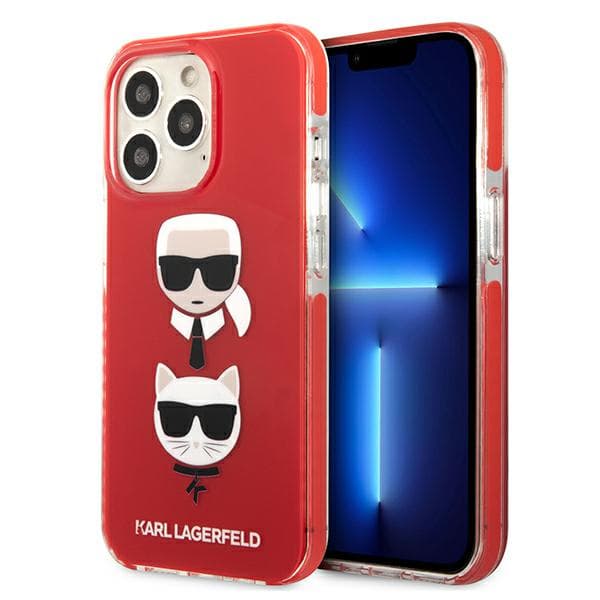 Karl Lagerfeld Karl&Choupette Head-etui til iPhone 13 Pro / 13, rød