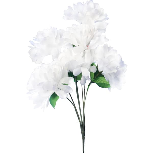 Buket med 7 hvide chrysantemum