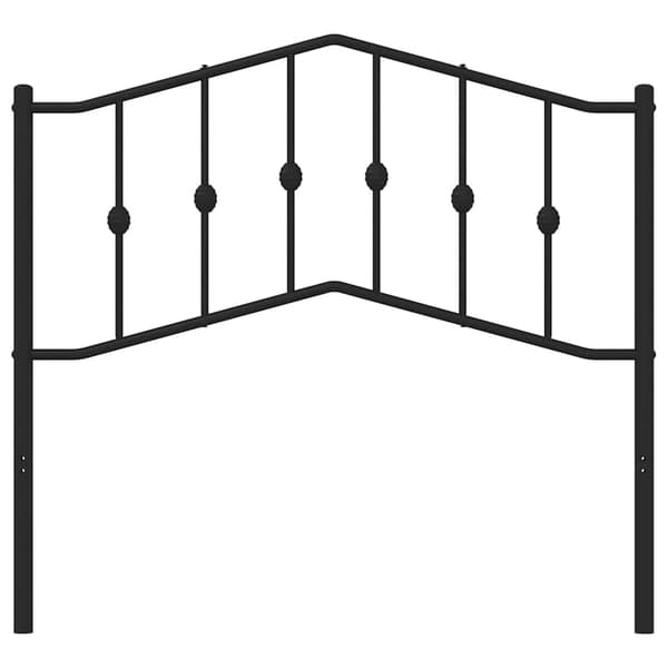 vidaXL metalsengegavl, sort, 100 cm