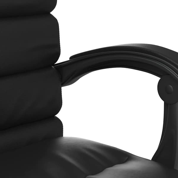 vidaXL lænestol med massagefunktion, sort kunstlæder