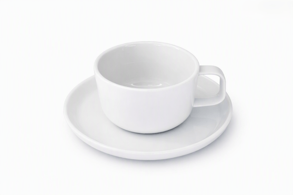 Porslinskopp 320 ml med fat 17 cm Elegant NORD DUKA