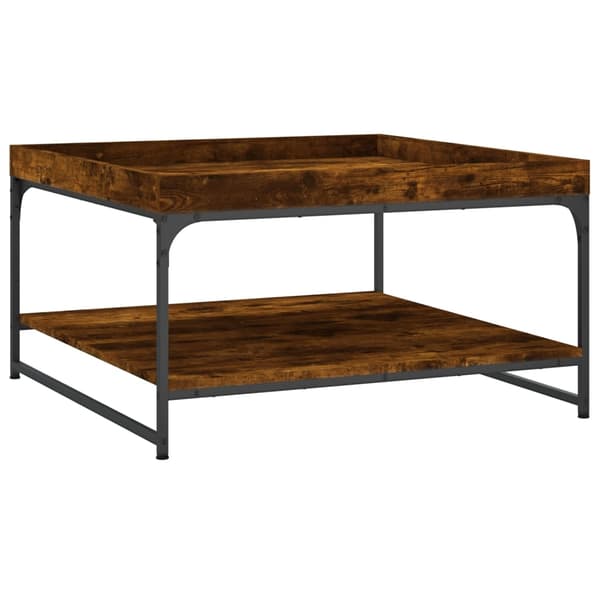 vidaXL sofabord røget eg 80x80x45 cm