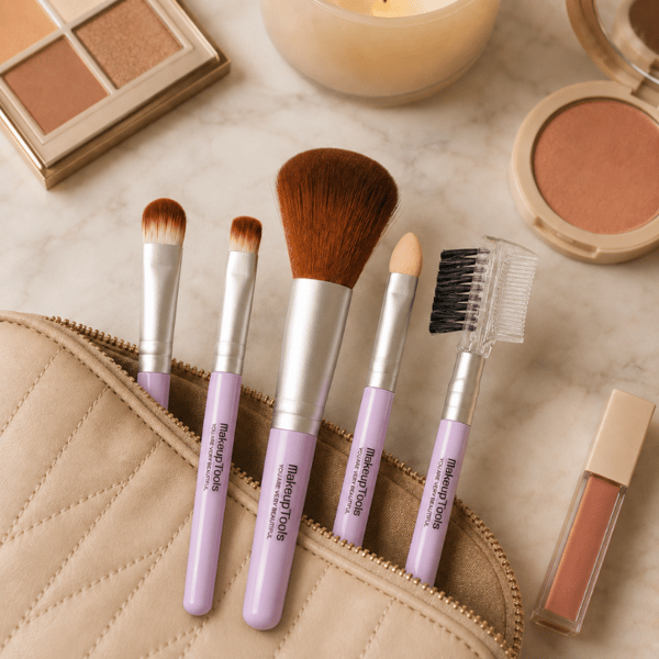 Sæt med 5 kosmetiske makeupbørster