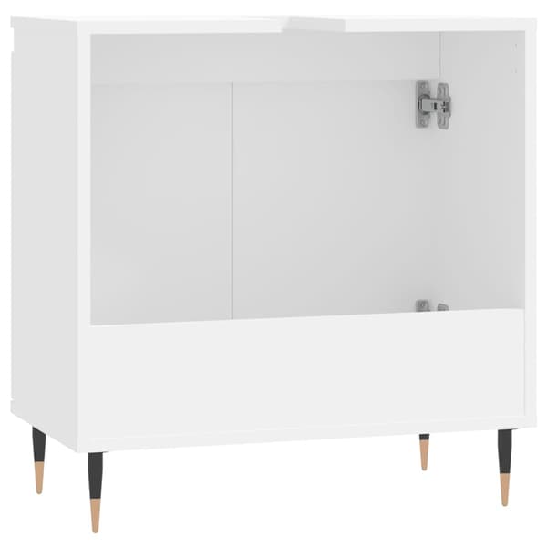 vidaXL Badrumsskåp, Vit, 58x33x60 cm, Träbaserat material