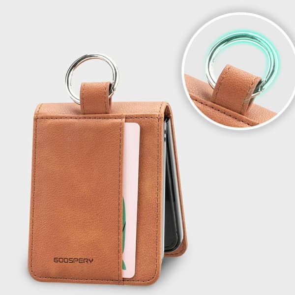 Mercury Basic Diary-skal till Samsung Galaxy Z Flip7 ljusbrun