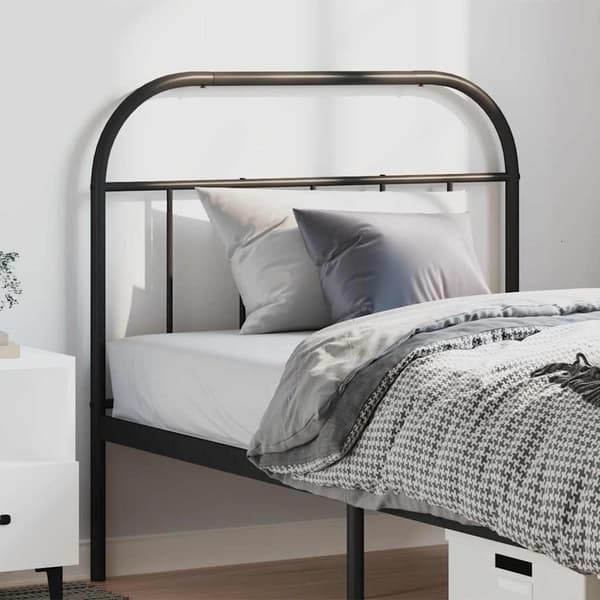 vidaXL metalsengegavl, sort, 100 cm