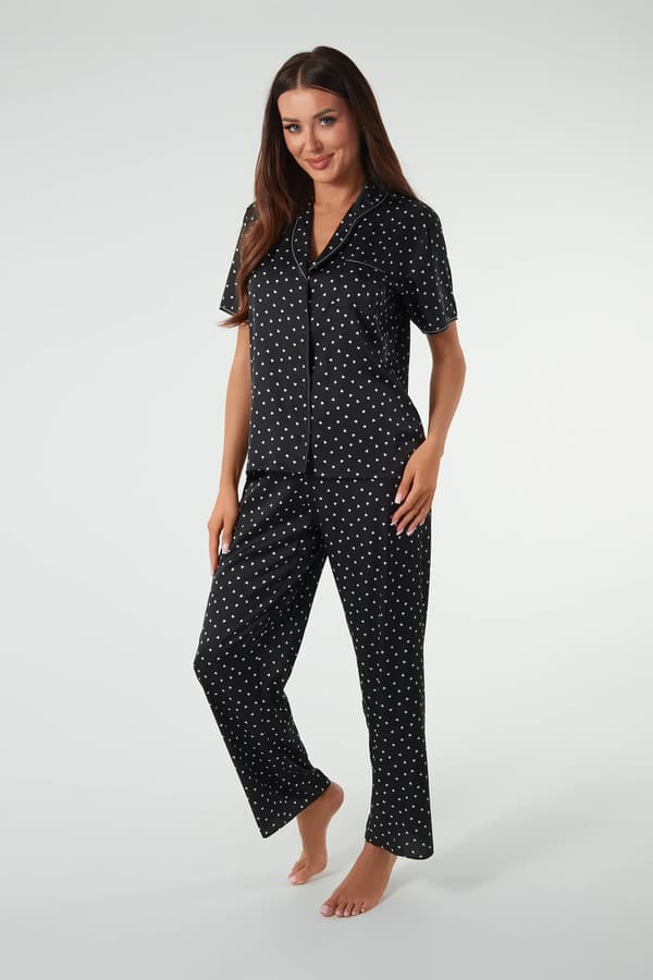 Ria dampyjamas kortärmad, långbyxor L