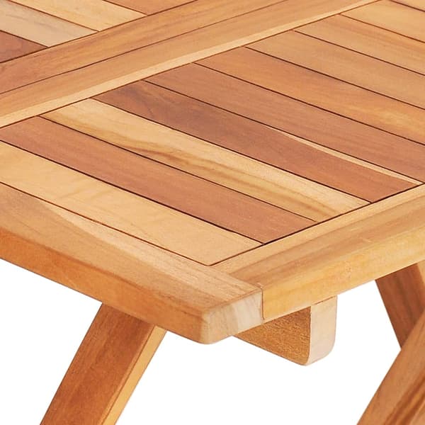 vidaXL 3-delat bistroset, grå kuddar, teak
