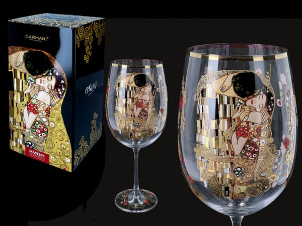 Vinglas - G. Klimt, Kysset (CARMANI)