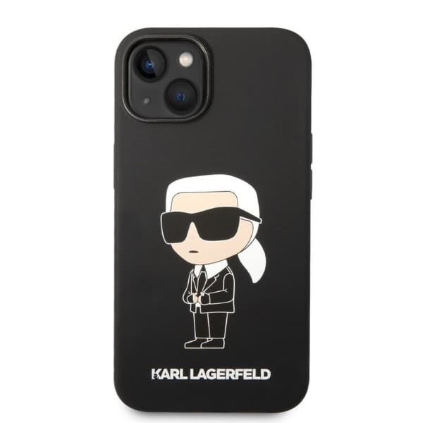 Karl Lagerfeld Silikone Ikonik Etui til iPhone 14 Plus, Sort
