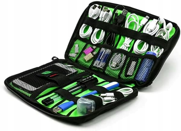 Etui Rejsetaske Organisator til opladerkabler Pose