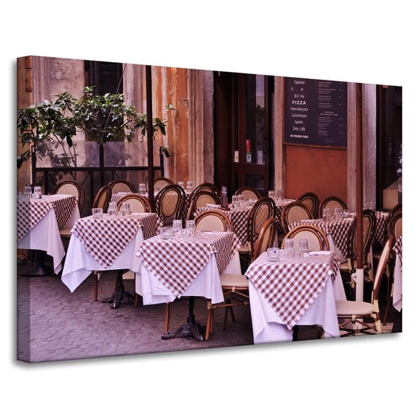 Lærredstryk Restaurant Café 90x60 cm