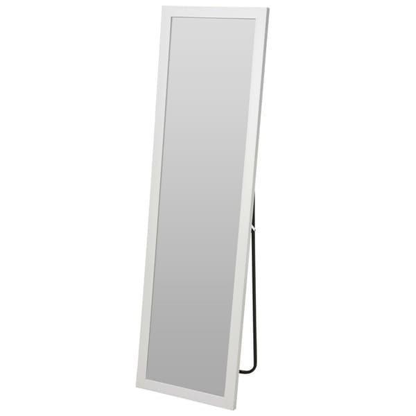 Vit stående spegel 25x125 cm