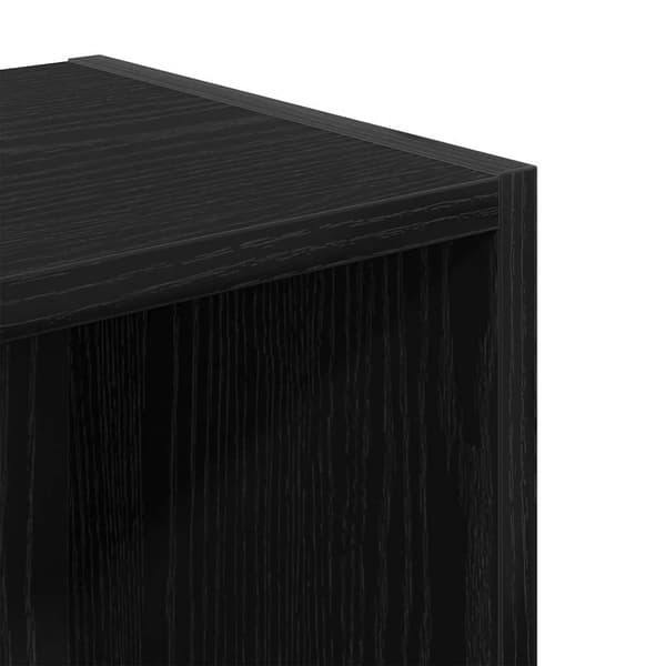 vidaXL hylde, sort, 31x24x77 cm, træbaseret materiale