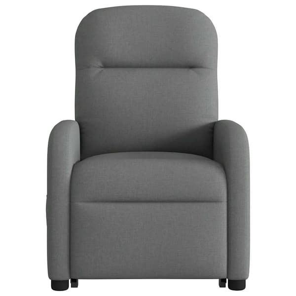 vidaXL Lyftbar massagefåtölj mörkgrå tyg