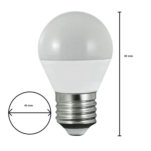 LED-pære 7W E27 G45 Kold 6000k