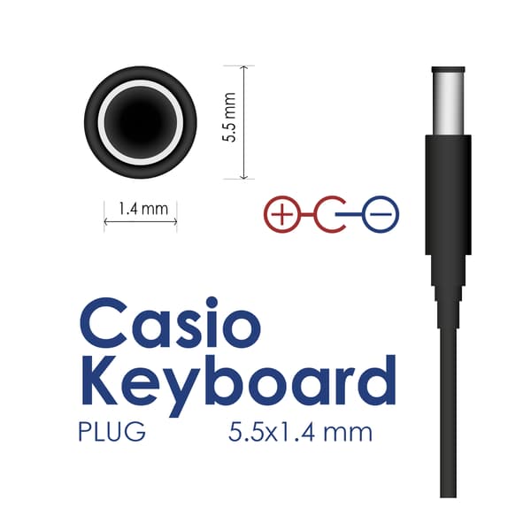 AK-PD-32 9V / 1A 9W virtalähde Casio-kosketinsoittimille