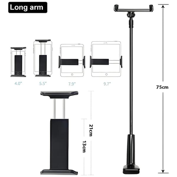 AWEI X3 Skrivbordsfäste 4"-10.5" Lång Arm Vit
