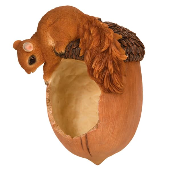 Fuglefoderhus med egern h20,4 cm