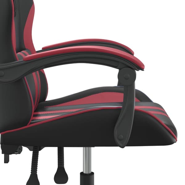 vidaXL gamingstol, sort og bordeaux, kunstlæder
