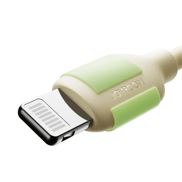 USB-C - iPhone Lightning-kabel med fluorescerende spids 2m 30W - Beige