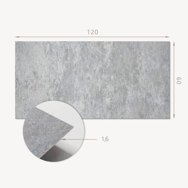 Selvklæbende vinyltrykt panel 120x60 cm naturstenstruktur