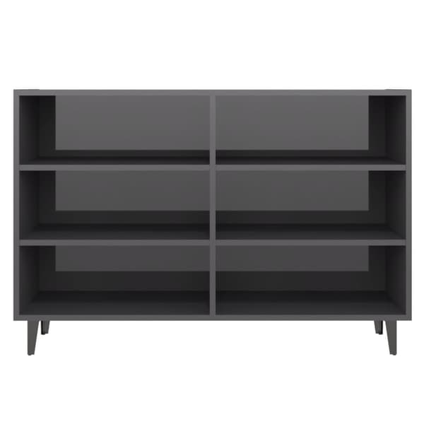 vidaXL Högglansgrått skåp 103,5x35x70 cm