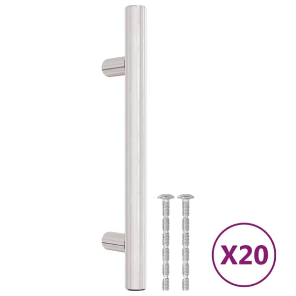 vidaXL skabsgreb 20 stk. sølv 96 mm rustfrit stål