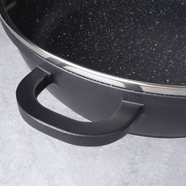 Granitpande med glaslåg GRANDE 24 cm