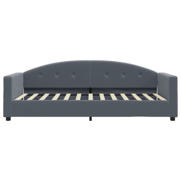 vidaXL Bäddsoffa mörkgrå 90x200 cm sammet