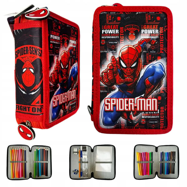 MARVEL SPIDER-MAN TREFACKSPENNFÖRDRAG MED UTRUSTNING FÖR POJKAR