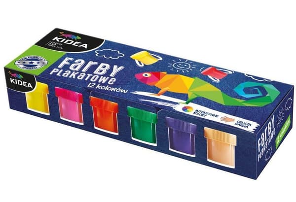 KIDEA plakat maler 12 farver x 20ml
